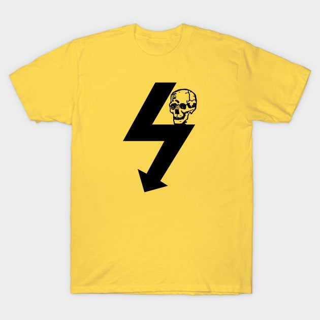 Electric Hazard Skull Sign T-Shirt by BuzzBenson